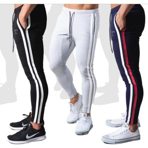 2021 Men Pants Fitness Casual Elastic Pants men Bodybuilding Clothing Casual Navy Military Sweatpants Joggers Pants