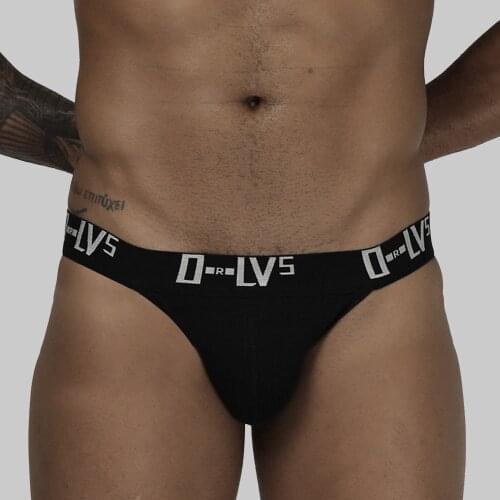 ORLVS Mens Underwear Sexy Briefs Thong Jockstrap Pouch Cuecas Man Cotton Panties Thongs Mesh Underpants Gay Slip Homme Srting