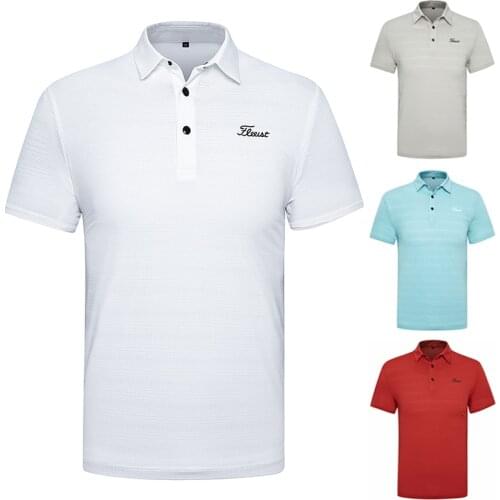 New golf mens short sleeve outdoor sports leisure sweat wicking and ventilating T-shirt Polo Shirt Custom top