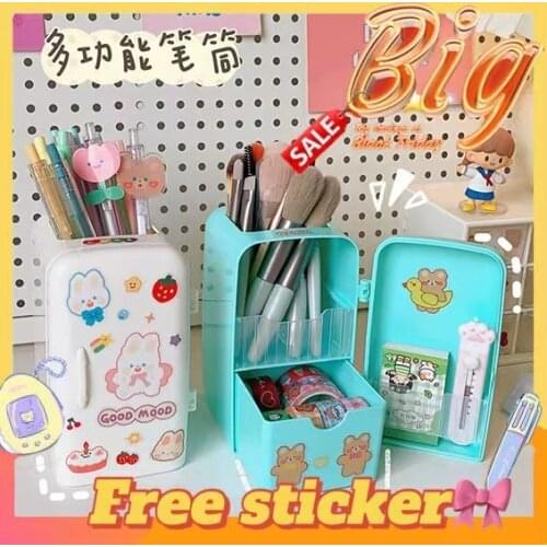 Cartoon Creative Pencil Holder Student Large Capacity Storage Case Fashion Multifunctional Desktop Organizer School Supplies