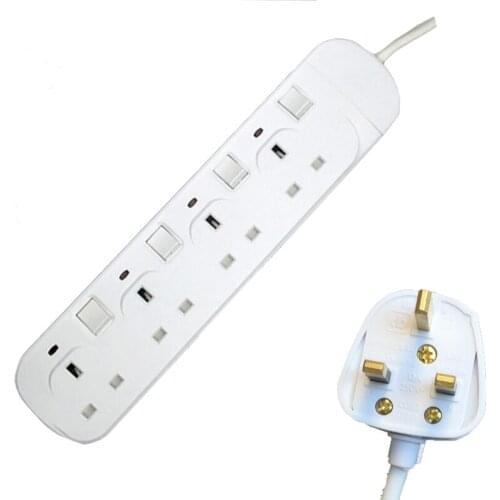 UK Plug British Standard Power outlet independent Switch Socket Universal UK 1.8M 250V 13A Power Strip Socket 2/3/4 Outlet