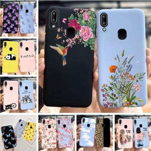 Silicone Case For Vivo Y91C Cover 6.22 inch Fashion Flower Pattern Soft Phone Case For Vivo Y90 Y91 Y91i 1816 18120 Y 91C Fundas