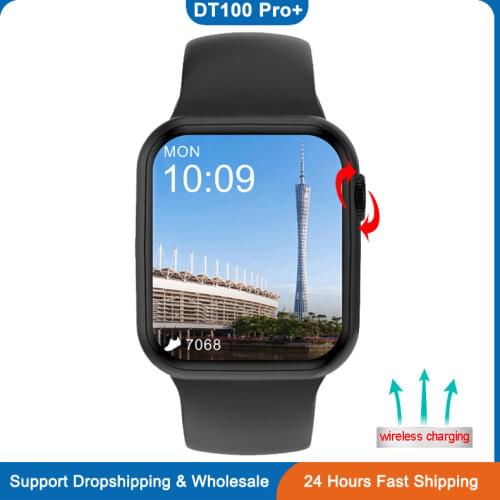 DT100 Pro + Smart Watch 2021 New Bluetooth Call Wireless Charging Split Screen Password Lock Smartwatch PK IWO 13 Pro W37 W56