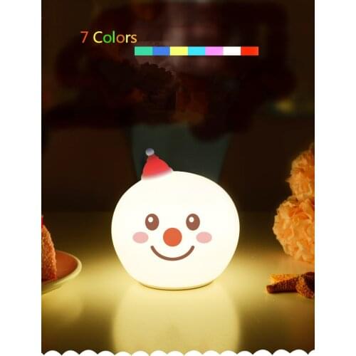 Pat Sensor Snowman Design Led Toy for Sleeping Room or Cartoon Decorative Lighting Toy for Party