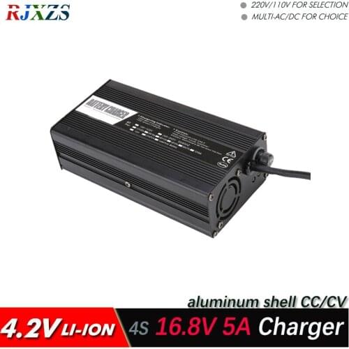 16.8V 5A charger for 4S lipo/ lithium Polymer/ Li-ion battery pack smart charger support CC/CV mode 4.2V*4=16.8V