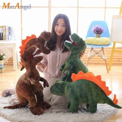 Green/brown Boy Dinosaur pillow plush toys Cute plush tyrannosaurus doll plush toys stuffed plush animals kids toy birthday gift