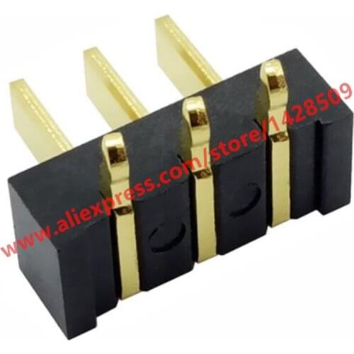 10pcs 90 Degree Side Insert Male Interface Power Battery Connector 3-pin 2.5mm Pitch Gold Plating Charging Holder
