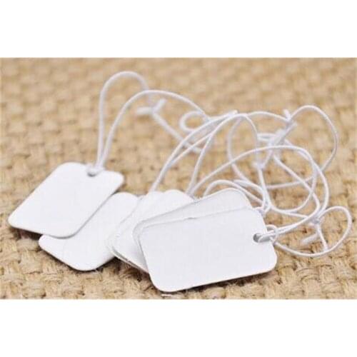 2.5*1.5CM Sign label tag card Strung Garment Gift hang tag prestring Packaging Label Merchandise garment Tags paper card