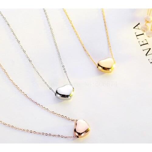 2018 Fashion Jewelry Choker Big Heart Love Necklaces Bijoux Femme Stainless Steel For Women Birthday Gift