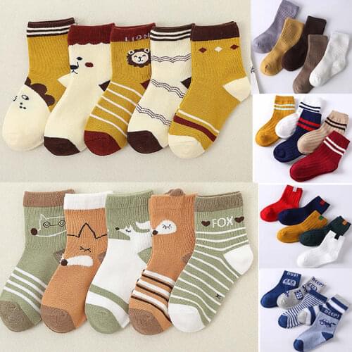 5 pairs/lot of Autumn Winter new cotton socks for children boy girl cartoon car soft baby socks for gifts children ankle sock