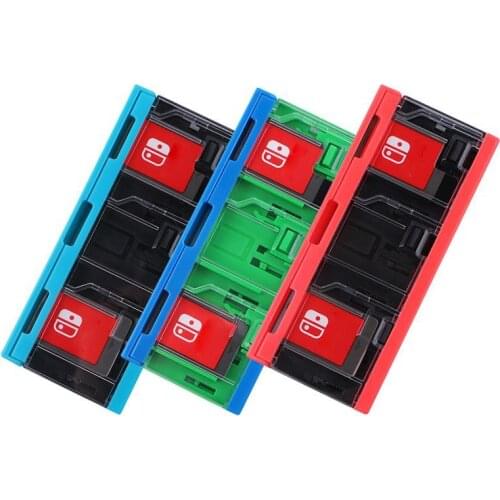 6 Slots Game Card Cartridge Push Card Case Storage Box for NS Switch Games Holder Cartridges Collect Protect