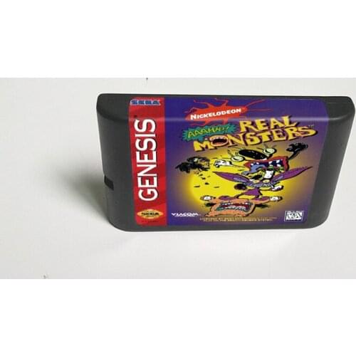 Aaahh!!! Real Monsters - 16 Bit MD Game Card for Sega Megadrive Genesis Video Game Console Cartridge