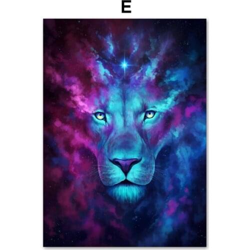 Abstract Animal Lion Owl Wolf DIY Cross Stitch Embroidery 11CT Kits Needlework Craft Set Printed Canvas Cotton Sale