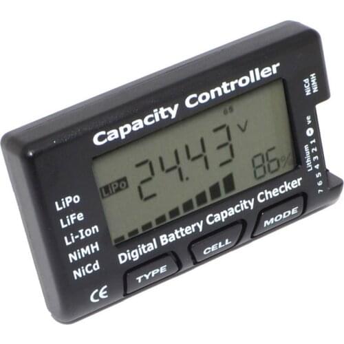Digital Lipo Battery Tester Voltage Checker Capacity Controller LiFe Li-ion Nicd RC CellMeter-7 Battery Tester for RC Battery