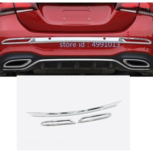 For Mercedes Benz A Class W177 A180 A200 A250 2019 2020 car cover rear fog light trim strip bumper frame plate lamp trunk trim