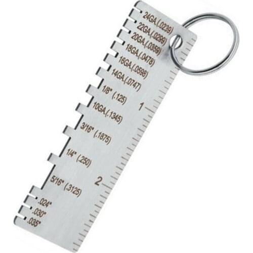 Metal Sheet Thickness Gauge Welding Soldering Inspection Tools Stainless Steel Portable Welder Ruler Wire Gauge Measuring Tools