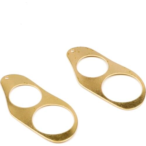 Brass Geometry Charms, Raw Brass Earrings Findings,Raw Brass Pendant, Double Circle Earrings Brass Charm,39mmx18mm,RB1118