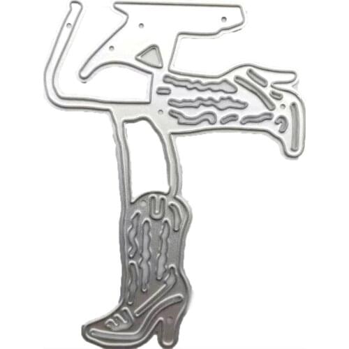 Metal Cutting Die Fashion High-Heeled Shoes Embossing Script Die Stencils Decorative Scrapbooking Embossing Die Cuts