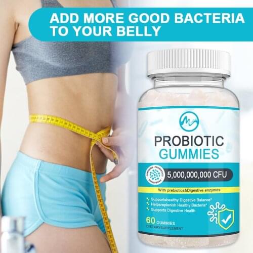 Minch Probiotic Gummies Daily Immune Support Digestive Gummy 5 Billion CFU Gut Supplement Weight Loss Products for Adult 60pcs