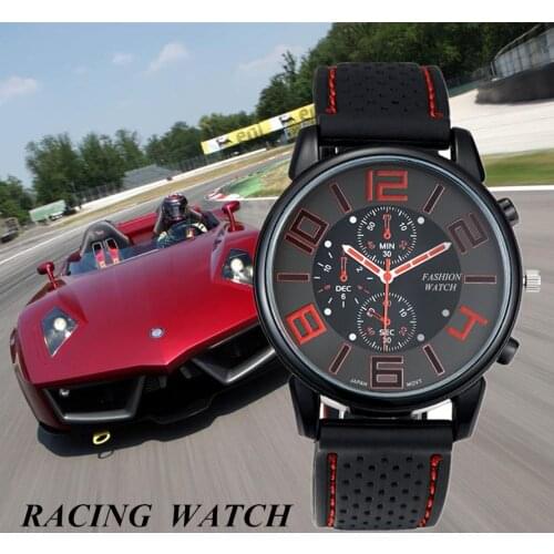 Men sports watches quartz watch F1 racing hot sale fashion watch male sports stylish silicone watch casual round dial relogios