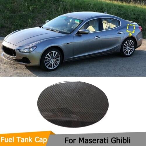 Real Carbon Fiber Fuel Tank Oil Cap Sticker Protector for 2014-2017 Maserati Ghibli Car Exterior Accessories