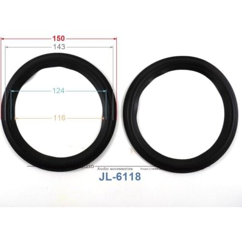 New 10 pcs /lot = 5 Pair 6 inch Woofer Repairable Parts / Speaker Rubber Surround ( 150mm / 143mm / 124mm / 116mm )