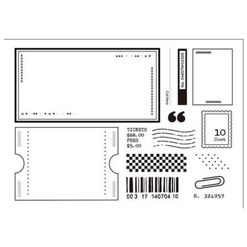 Collage card stamp Clear Stamp for Scrapbooking Transparent Silicone Rubber DIY Photo Album Decor 213