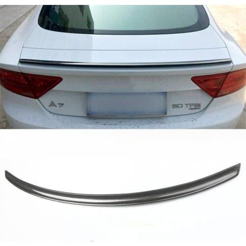 FOR Real Carbon Fiber Accessories Spoiler AUDI A7 S7 RS7 Rear Lip WALD Tail Fin Wings Decoration Car Styling 2011-2018
