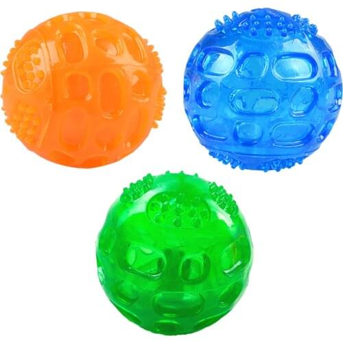 Interactive Dog Toys Balls Durable Dog Toys Ball Squeaky Tennis Balls for Puppy Teething Small Medium Large Dogs Teeth Cleaning