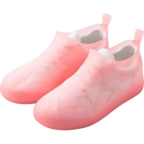Lizeruee Antiskid Wear-resistant Rain Boot Cover Colorful Flat Elastic Rainboot Collapsible Portable Waterproof Shoes Cover