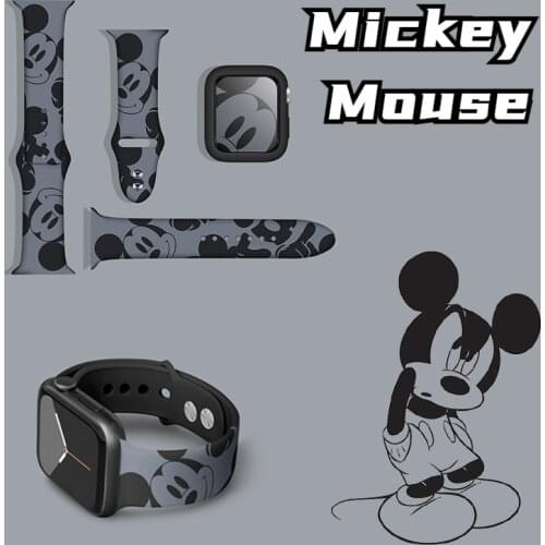 Disney Mickey mouse tpu loop Band for iWatch 40mm 44mm Sports Strap Tour band for Apple watch 42mm 38mm Series 2 3 4 5 6 SE gift