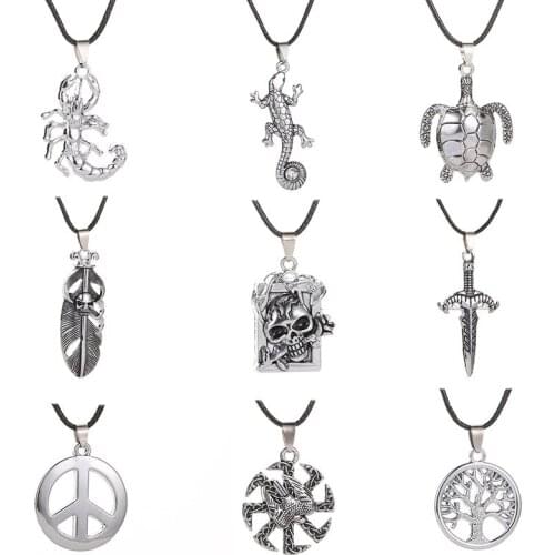 RONGQING 1pcs stainless steel necklace for men Animal Pendant jewelry for women