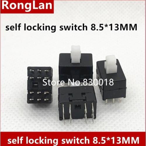 [SA]Power switch self locking switch 8.5*13 light touch switch double row 12 feet high quality mixer button--200PCS/LOT