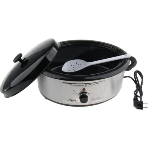 SPA Hot Stone Rock Heating Pot Massage Stone Warmer Heater EU Plug