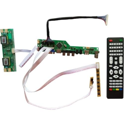 T.V56.031 New Universal HDMI USB AV VGA ATV PC LCD Controller Board for 15.4inch 1280x800 LTN154XB-L01 2CCFL LVDS Monitor Kit
