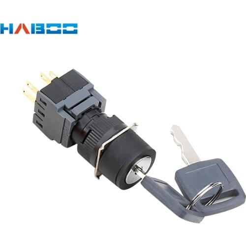 16mm waterproof key switch 2/3position momentary or on-off function electrical switch 5A 250V