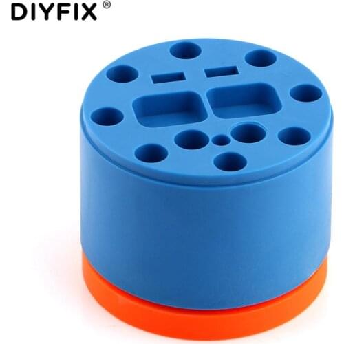 DIYFIX 360 Rotary Magnetic Tools Storage Box for Screwdriver Graver Tweezers Brush Organizer Desktop Storage Rack Phone Repair