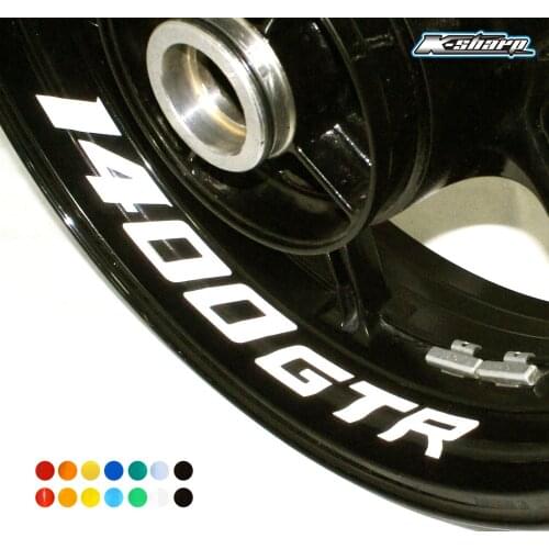 High quality motorcycle rim tire logo sticker wheel inner ring decal moto auto parts decoration for KAWASAKI 1400GTR 1400 gtr