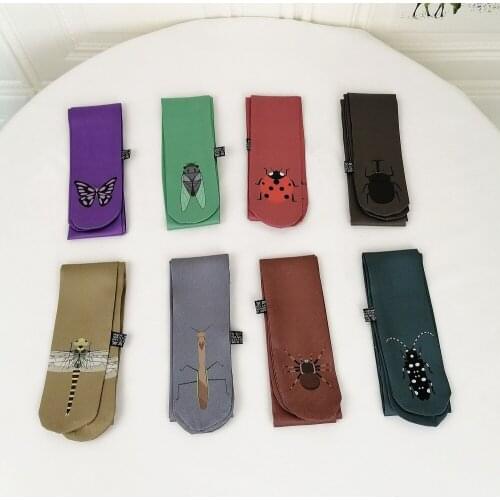 Bag handbag decoration silk scarf insect printing luxury brand womens scarf fashion hair band wristband ladies neck scarf G18