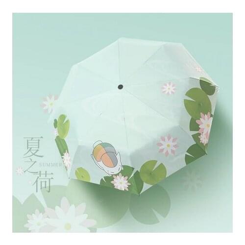 Anime Natsumes Book of Friends Natsume Reiko Dual-use Umbrella Portable Folding Sun Rain Umbrella Men Women Student Umbrella