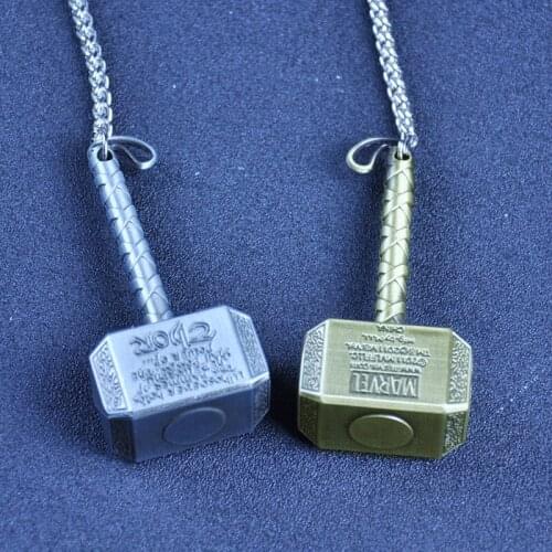 Rocky Hammer Car Ornament Comic Animation Hammer Car Inner Rear View Mirror Hanging Chain Bronze Silver Car Decoration 1 piece