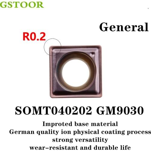 10PCS SOMT040202 GM9030 SOMT040204 GM9030 U Indexable Drill Inserts Carbide Drilling Bit Cutter Tools for U Drill