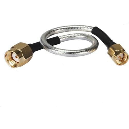 1pce RP-SMA Male jack to SMA Male Plug RG405 0.086" Silver Cable Semi-rigid Flexible Pigtail 4inch~20M RF Connector