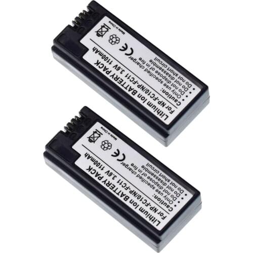 2 Pack NP-FC11 NP-FC10 Battery for Sony Cyber-shot DSC-P10 DSC-P10E DSC-P10L DSC-P10S