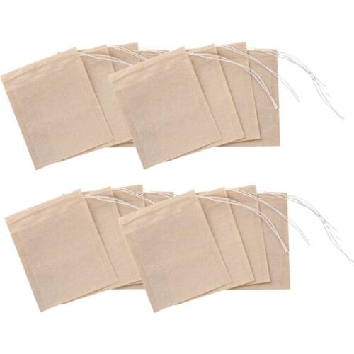 200pcs Drawstring Tea Filter Bags Disposable Paper Tea Bag for Loose Leaf Tea and Coffee (5x7cm)