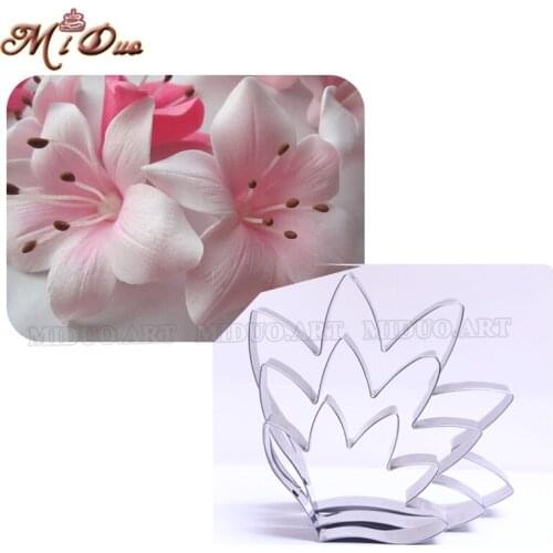 3Pcs Fondant Cake Decoration Azalea Flower Petal Cutter Gum Paste Flower Stainless Steel Cutter