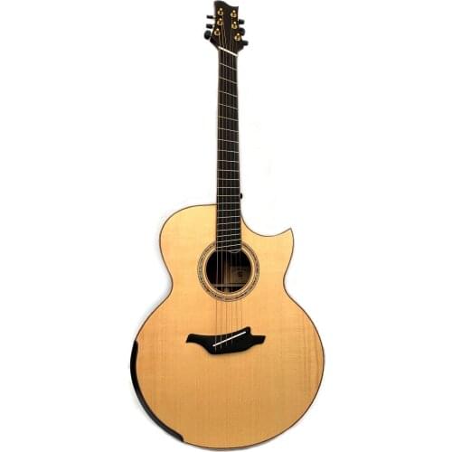 New brand acoustic jumbo guitar with fanned frets by handcraft with bag