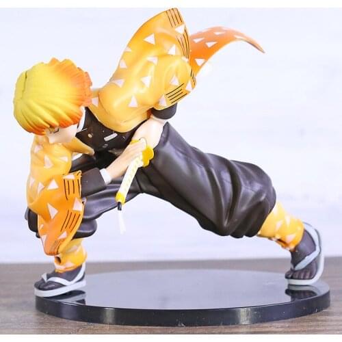 Anime Demon Slayer Kimetsu No Yaiba Agatsuma Zenitsu Battle Ver. PVC Figure Model Toy Figurals