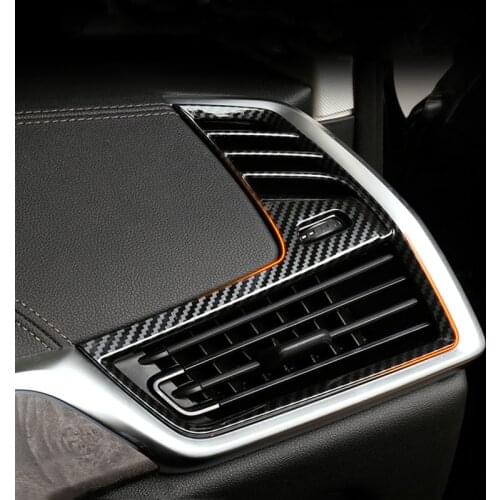 Car Styling Dashboard Side Air Outlet Decoration Frame Cover For BMW X5 G05 2019 Carbon Fiber Color Air Vents Stickers Trim