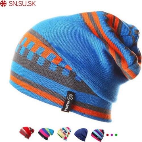 SN.SU.SK Winter gorros Brand SNSUSK Snowboard Winter hat skating Ski caps skullies and beanies for men women Hip Hop caps